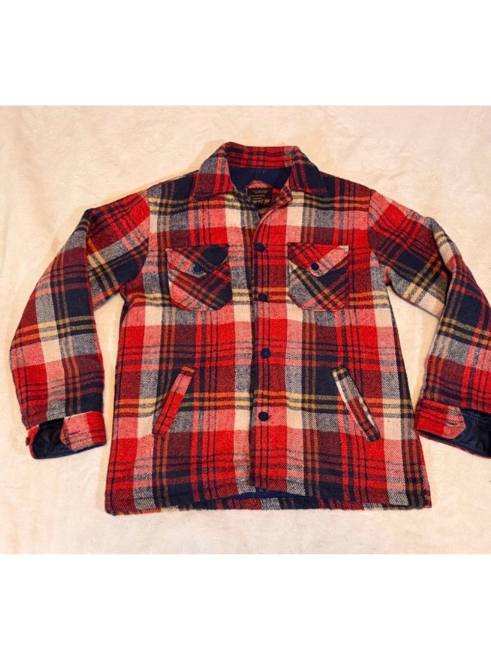 Vintage 1970s John Blair Men’s Wool Blend Plaid Jacket Medium